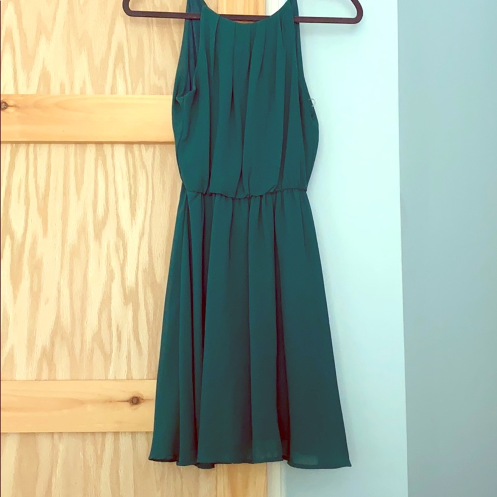 High neck sleeveless cocktail dress